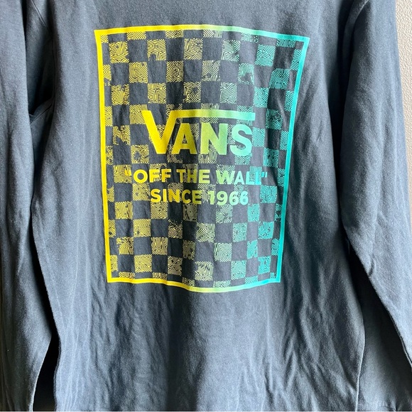 Vans Checkered Long Sleeve Graphic Tee Shirt - Picture 2 of 4